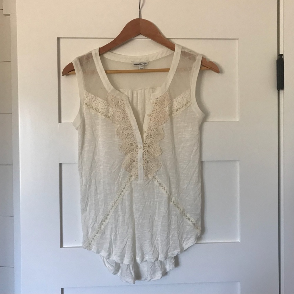 White embroidered top